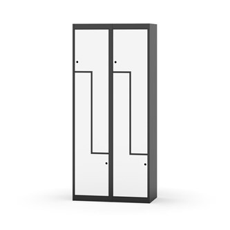Novis Z garderobeskab lige topplade 4 rum B80 cm