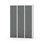 Novis Z garderobeskab lige topplade 6 rum B120 cm
