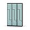 Novis Z garderobeskab lige topplade 6 rum B120 cm