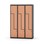 Novis Z garderobeskab lige topplade 6 rum B120 cm