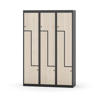 Novis Z garderobeskab lige topplade 6 rum B120 cm