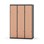 Novis Z garderobeskab lige topplade 6 rum B120 cm