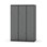Novis Z garderobeskab lige topplade 6 rum B120 cm