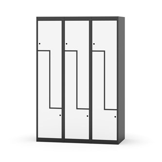 Novis Z garderobeskab lige topplade 6 rum B120 cm