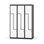 Novis Z garderobeskab lige topplade 6 rum B120 cm