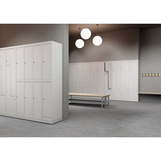 Novis Z garderobeskab lige topplade 6 rum B120 cm