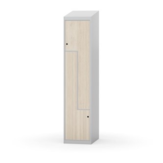 Novis Z garderobeskab skrå topplade 2 rum B40 cm
