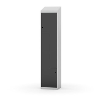 Novis Z garderobeskab skrå topplade 2 rum B40 cm