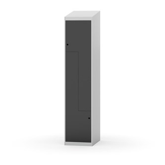 Novis Z garderobeskab skrå topplade 2 rum B40 cm