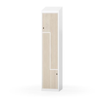 Novis Z garderobeskab skrå topplade 2 rum B40 cm