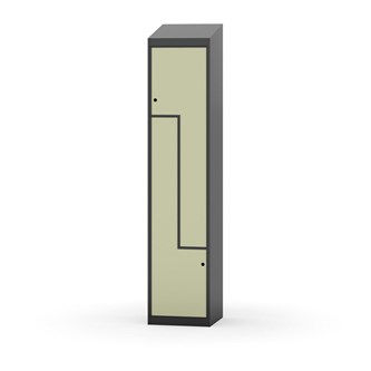 Novis Z garderobeskab skrå topplade 2 rum B40 cm