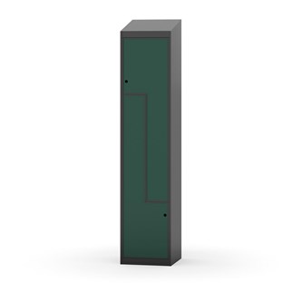 Novis Z garderobeskab skrå topplade 2 rum B40 cm