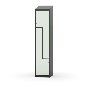 Novis Z garderobeskab skrå topplade 2 rum B40 cm
