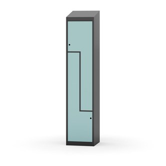 Novis Z garderobeskab skrå topplade 2 rum B40 cm
