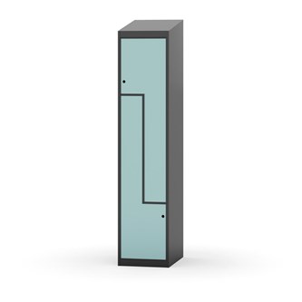 Novis Z garderobeskab skrå topplade 2 rum B40 cm
