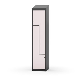 Novis Z garderobeskab skrå topplade 2 rum B40 cm