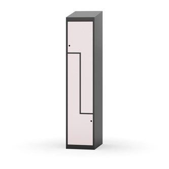 Novis Z garderobeskab skrå topplade 2 rum B40 cm