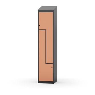Novis Z garderobeskab skrå topplade 2 rum B40 cm