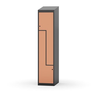 Novis Z garderobeskab skrå topplade 2 rum B40 cm