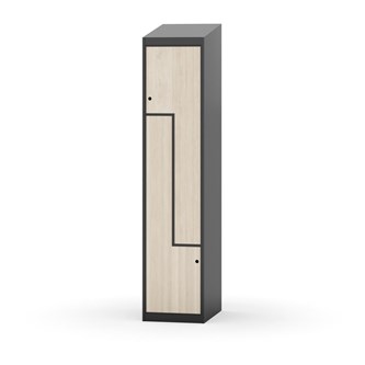 Novis Z garderobeskab skrå topplade 2 rum B40 cm