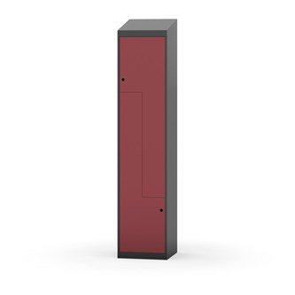Novis Z garderobeskab skrå topplade 2 rum B40 cm