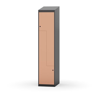 Novis Z garderobeskab skrå topplade 2 rum B40 cm