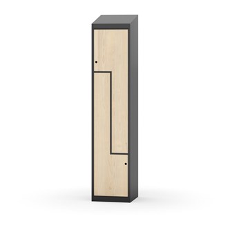 Novis Z garderobeskab skrå topplade 2 rum B40 cm