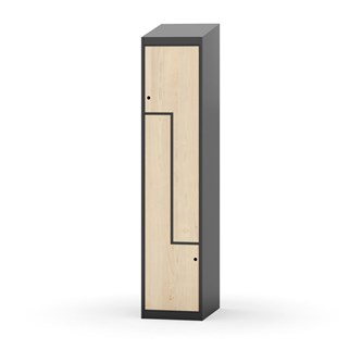 Novis Z garderobeskab skrå topplade 2 rum B40 cm
