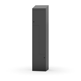Novis Z garderobeskab skrå topplade 2 rum B40 cm