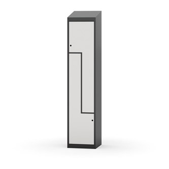 Novis Z garderobeskab skrå topplade 2 rum B40 cm