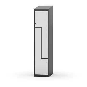 Novis Z garderobeskab skrå topplade 2 rum B40 cm