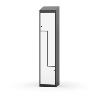 Novis Z garderobeskab skrå topplade 2 rum B40 cm