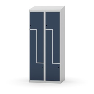 Novis Z garderobeskab skrå topplade 4 rum B80 cm