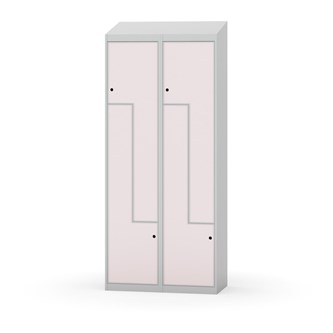 Novis Z garderobeskab skrå topplade 4 rum B80 cm