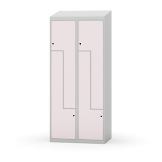 Novis Z garderobeskab skrå topplade 4 rum B80 cm