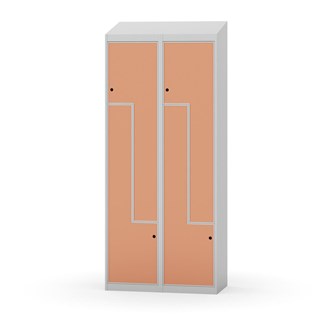 Novis Z garderobeskab skrå topplade 4 rum B80 cm