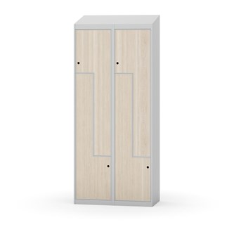 Novis Z garderobeskab skrå topplade 4 rum B80 cm