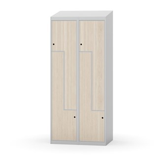 Novis Z garderobeskab skrå topplade 4 rum B80 cm