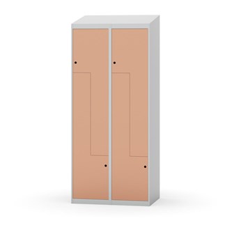 Novis Z garderobeskab skrå topplade 4 rum B80 cm