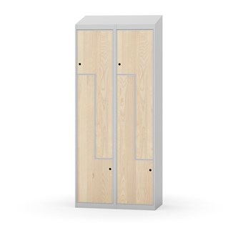 Novis Z garderobeskab skrå topplade 4 rum B80 cm