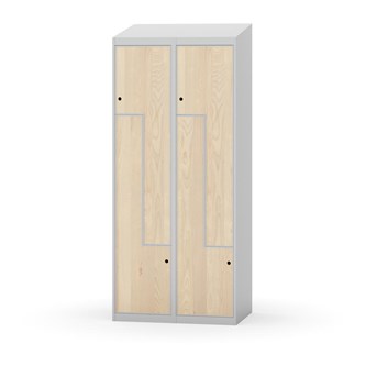 Novis Z garderobeskab skrå topplade 4 rum B80 cm