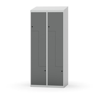 Novis Z garderobeskab skrå topplade 4 rum B80 cm