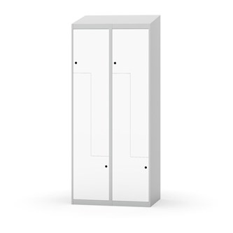 Novis Z garderobeskab skrå topplade 4 rum B80 cm