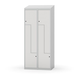 Novis Z garderobeskab skrå topplade 4 rum B80 cm