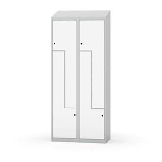 Novis Z garderobeskab skrå topplade 4 rum B80 cm