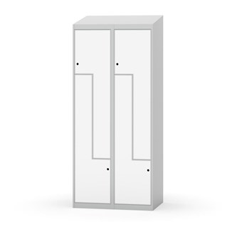 Novis Z garderobeskab skrå topplade 4 rum B80 cm
