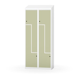 Novis Z garderobeskab skrå topplade 4 rum B80 cm