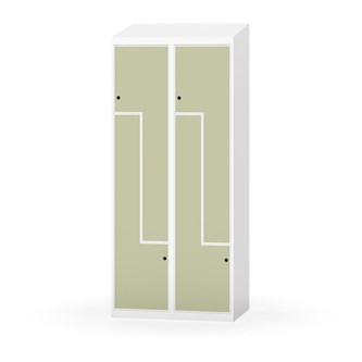 Novis Z garderobeskab skrå topplade 4 rum B80 cm