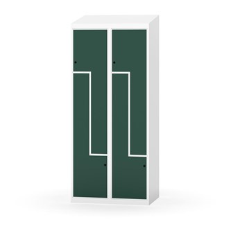 Novis Z garderobeskab skrå topplade 4 rum B80 cm