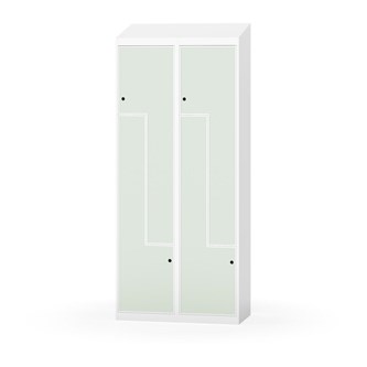 Novis Z garderobeskab skrå topplade 4 rum B80 cm